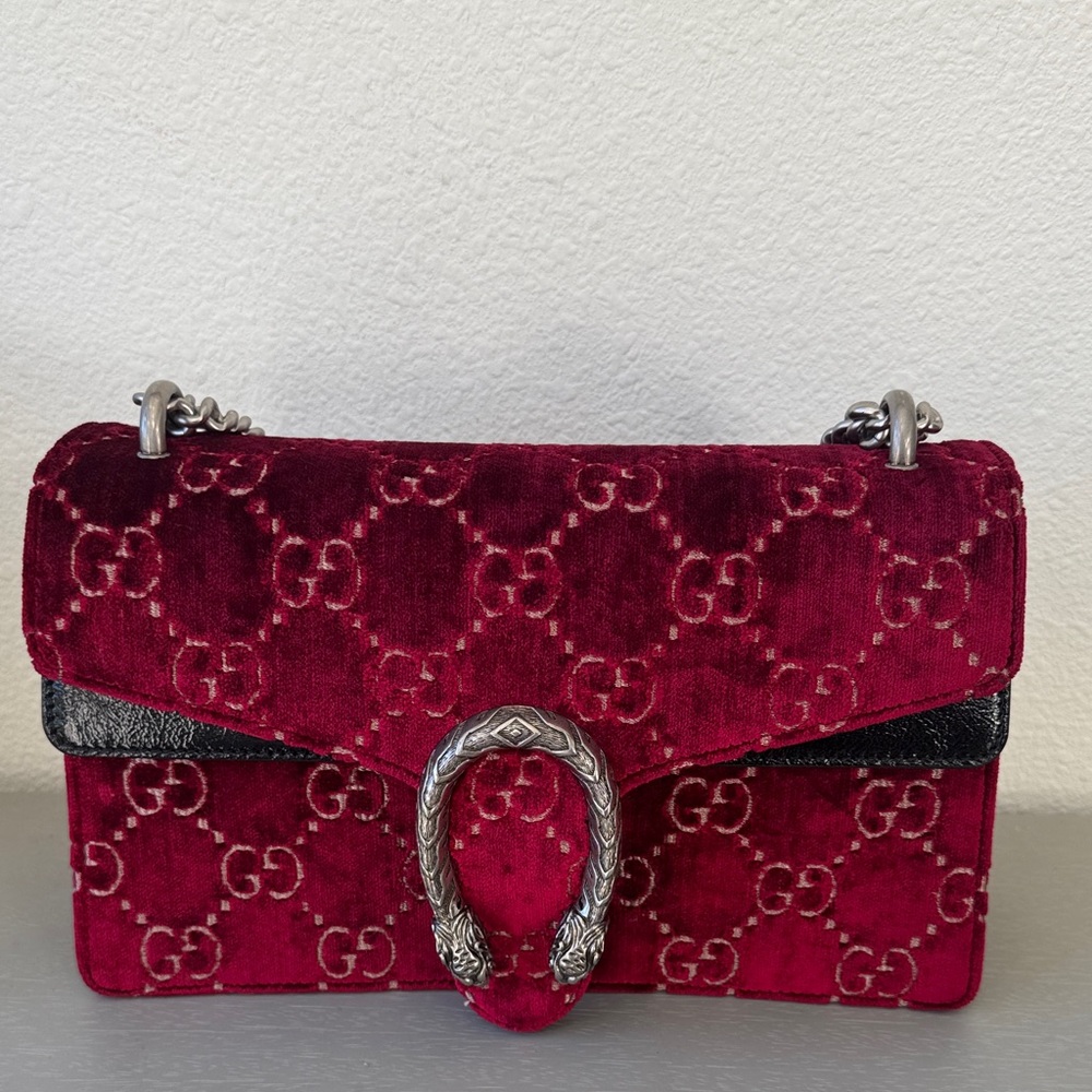 Authentic Gucci Dionysus velvet GG handbag